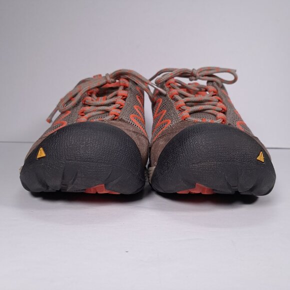 Keen Hiking Shoes Women 9.5 Leather Brown Orange Outdoor 1009557 Low Top - Picture 9 of 16